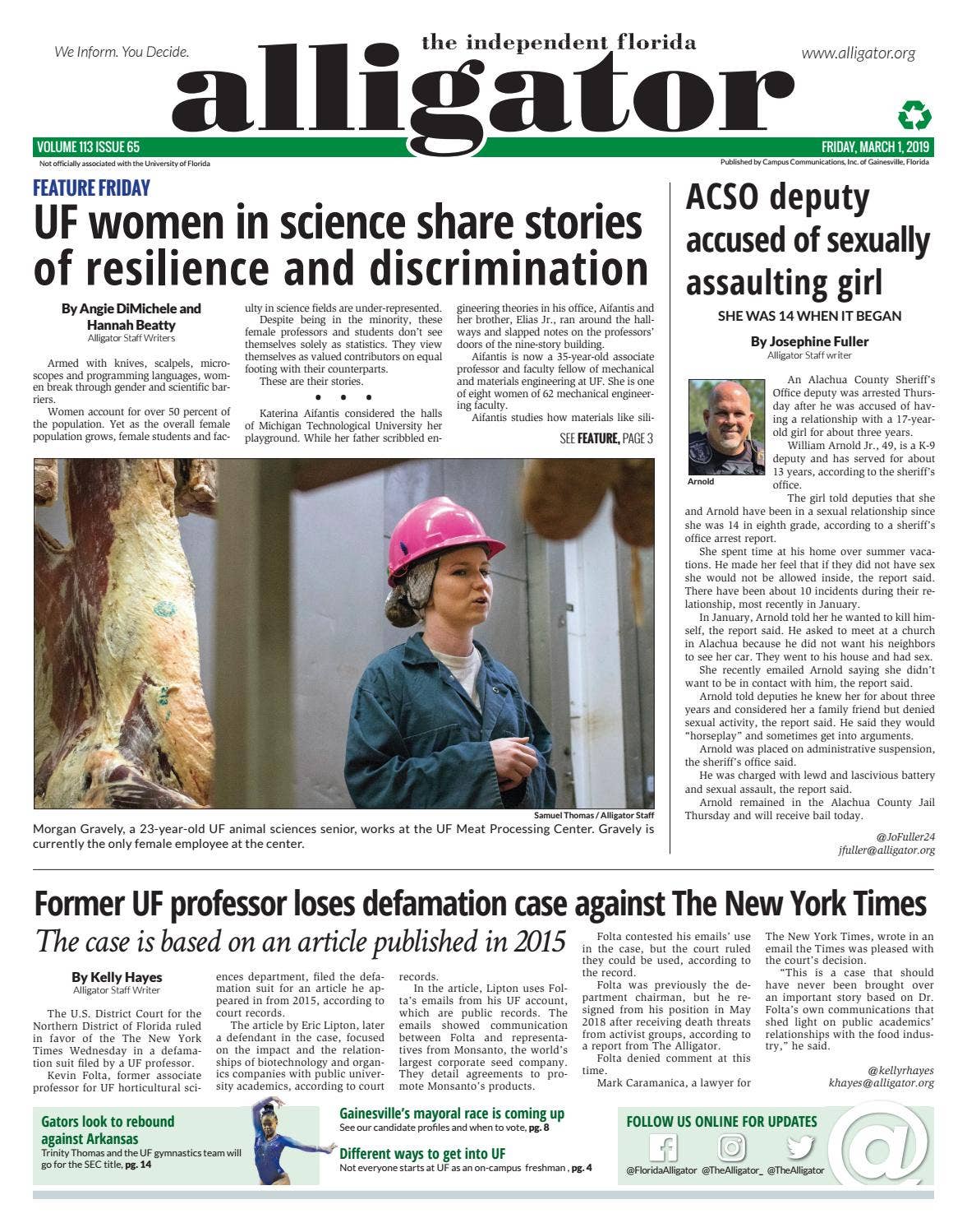 March 1, 2019 by The Independent Florida Alligator - Issuu