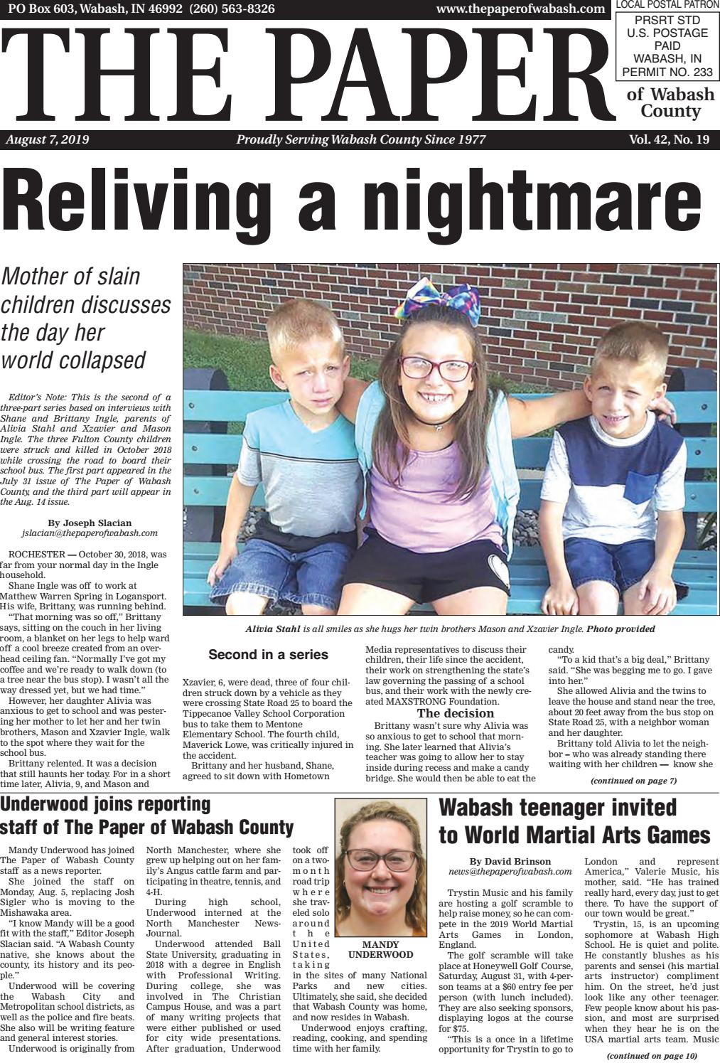 The Paper of Wabash County - Aug. 7 2019 by The Paper of Wabash