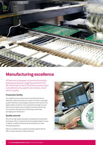 CP Electronics - OEM 灯饰 Controls 手册 期 5.2 第 4 页