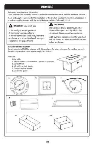 Milo Fire 桌 Instructions (OP-PECFT5836-MILO) 第 11 页