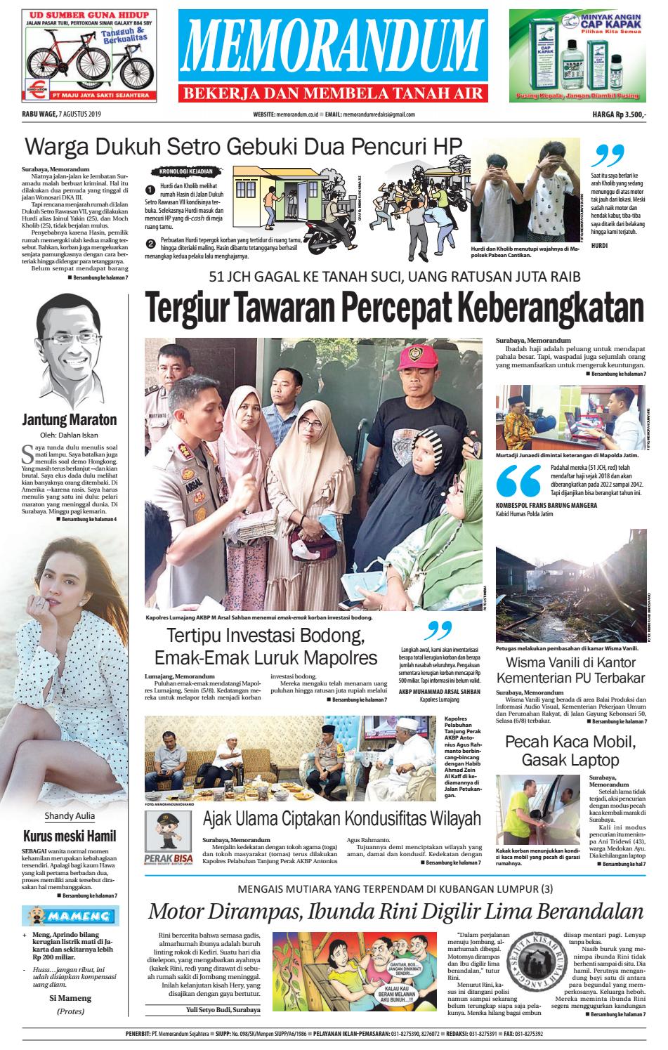 Memorandum Edisi 7 Agustus 2019 By Memorandum Issuu<script async src=