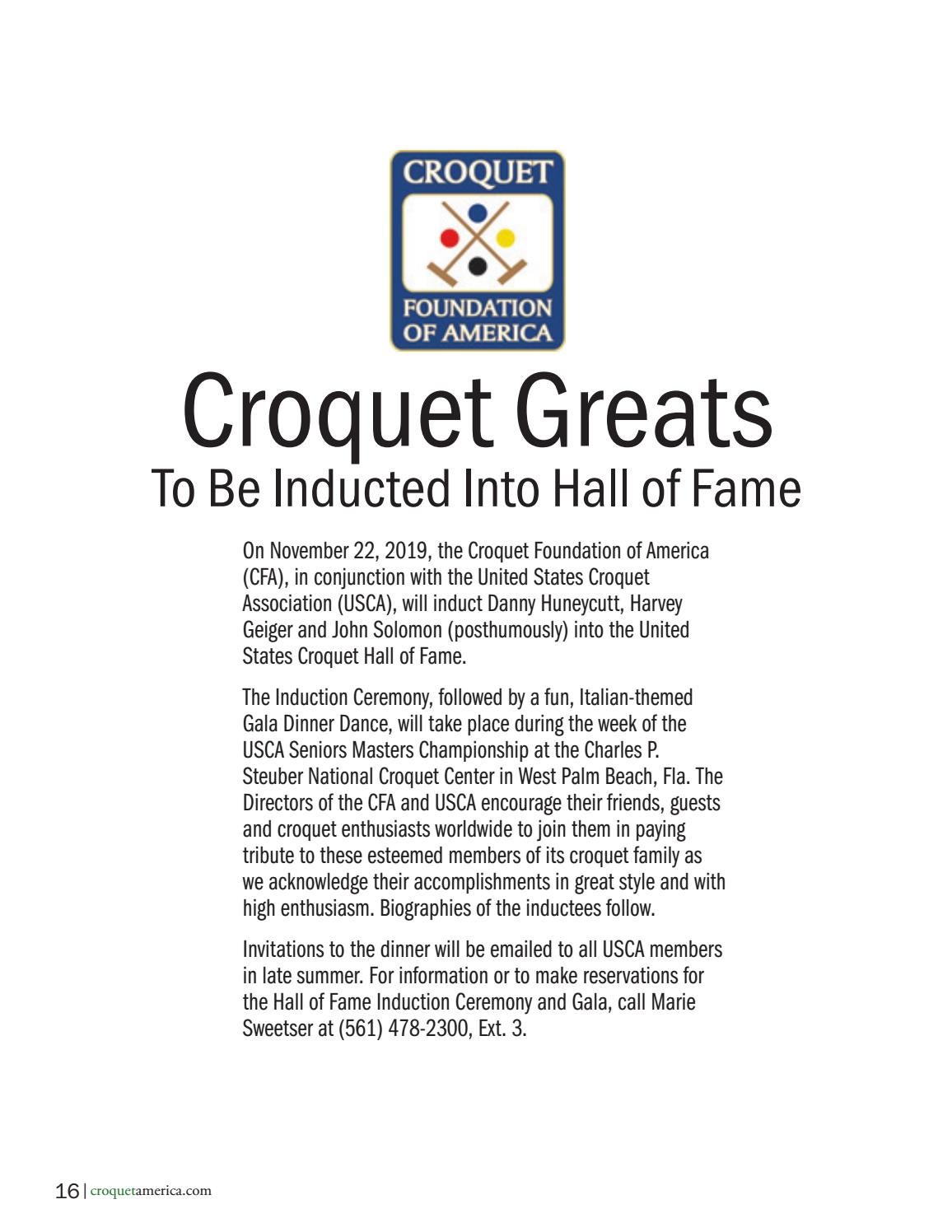 2019 Croquet News Volume 3 by uscacroquetnews Issuu