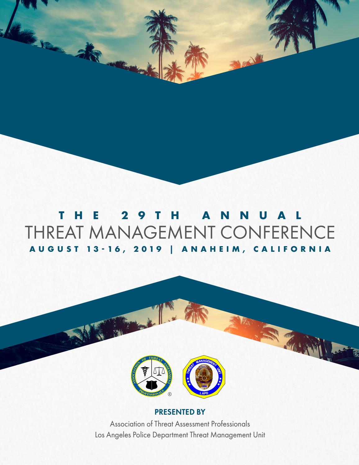 Atap 2019 Threat Management Conference Onsite Guide By Sma Launch Issuu