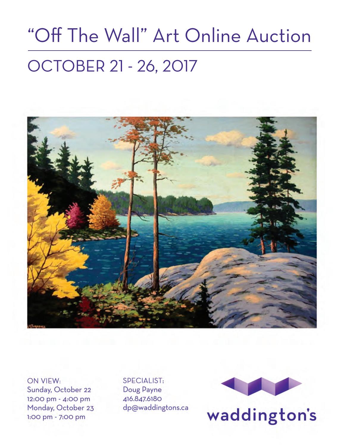 "Off The Wall" Art Online Auction Oct. 21 26, 2017 by waddingtons