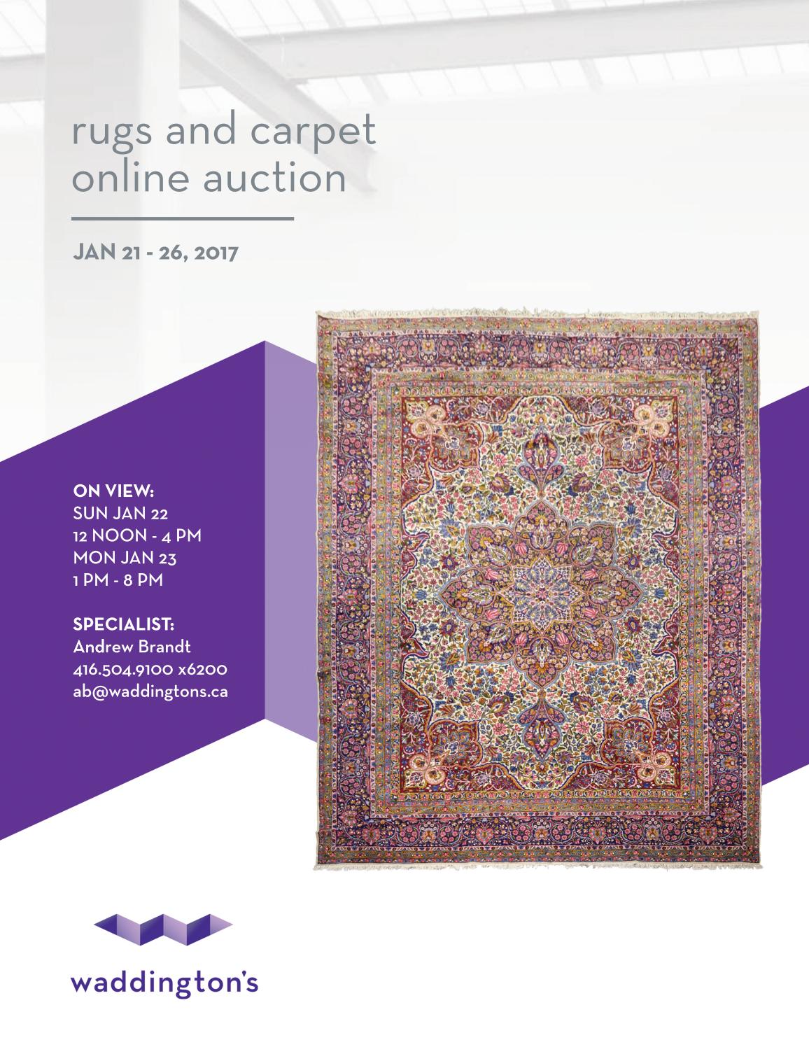 Rugs & Carpets Online Auction Jan. 21 26, 2017 by waddingtons Issuu