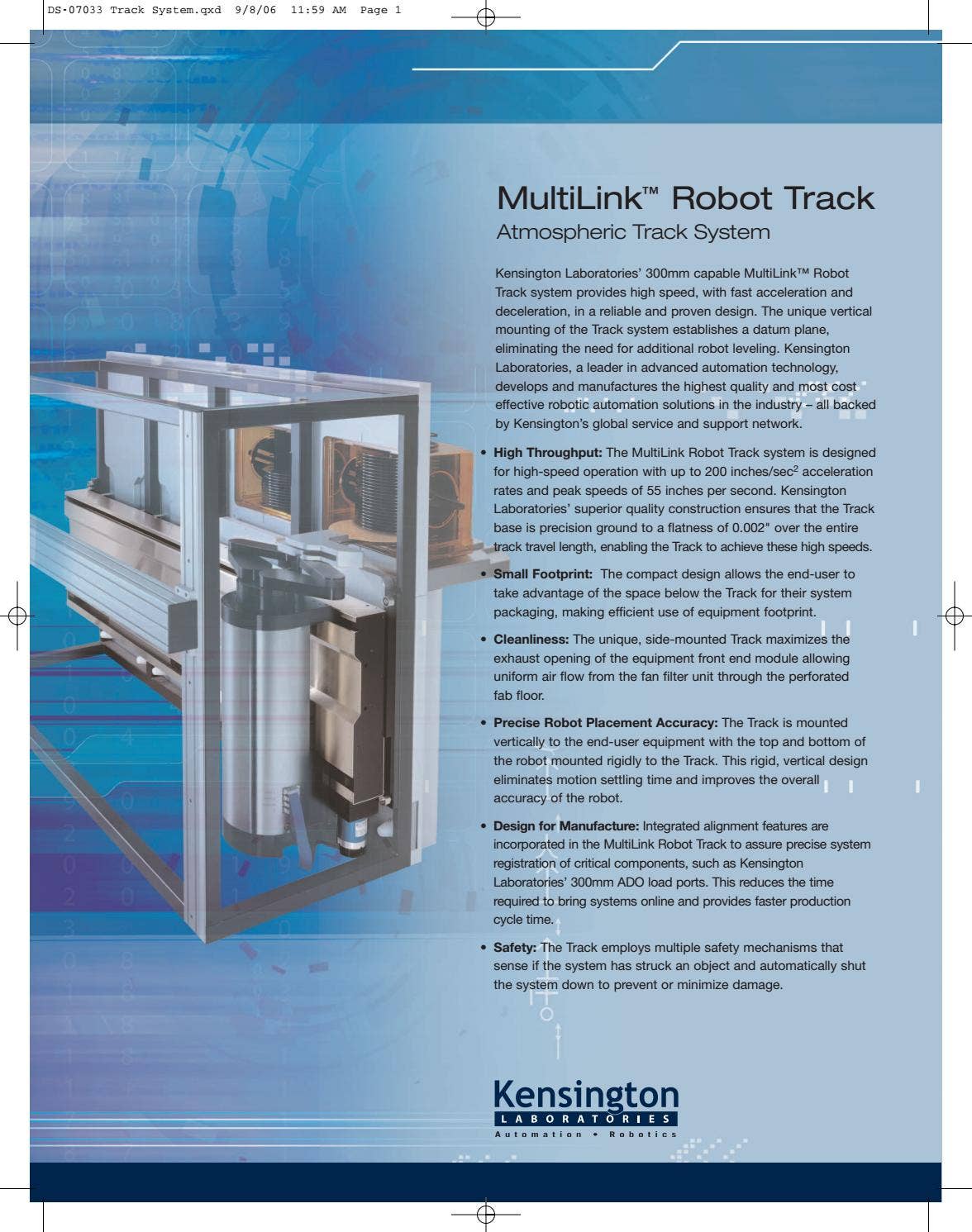 Kensington Labs- Multilink Robot Track Atmospheric Track System by ...