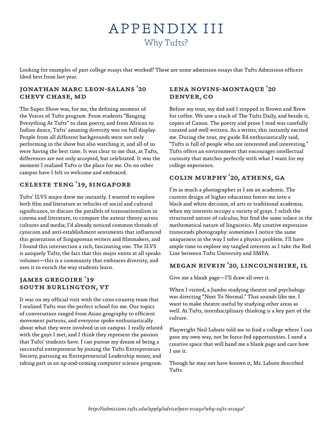 College essays that worked brown image