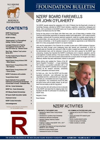Autumn 2019 Issue of The Foundation Bulletin