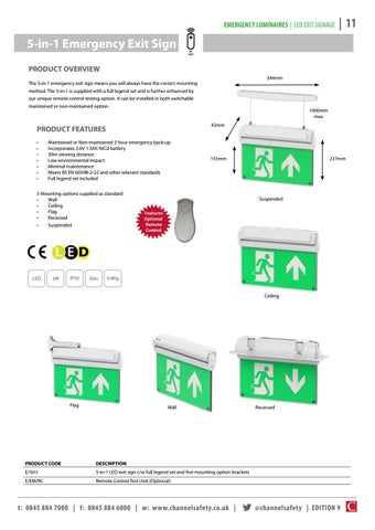 TGDH Channel Saftey 灯饰目录 Product 指南 版 9 第 11 页
