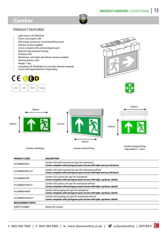 TGDH Channel Saftey 灯饰目录 Product 指南 版 9 第 15 页