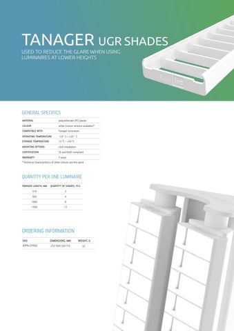 ACEC Distributors Ltd 灯饰目录 · Balt LED V2 第 19 页