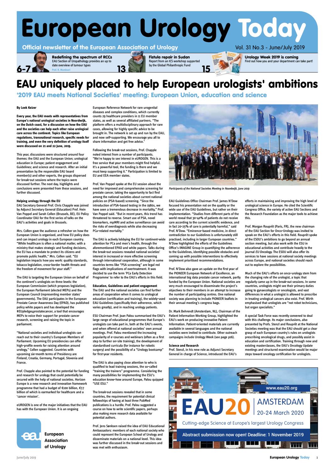 European Urology Today Vol. 31 No.3 - June/July 2019 by European ...