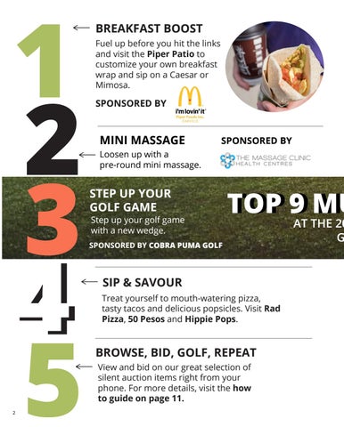 2019 OTMH Golfer Participant 指南 第 4 页