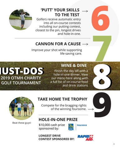2019 OTMH Golfer Participant 指南 第 5 页
