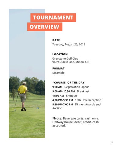 2019 OTMH Golfer Participant 指南 第 7 页