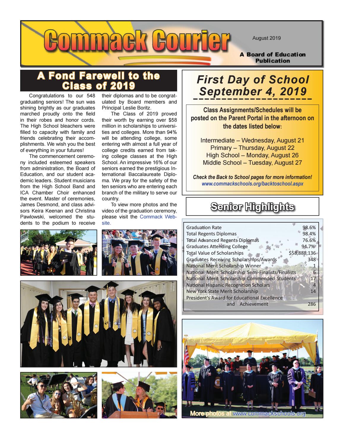 Commack Courier August 2019 by Commack Public Schools - Issuu