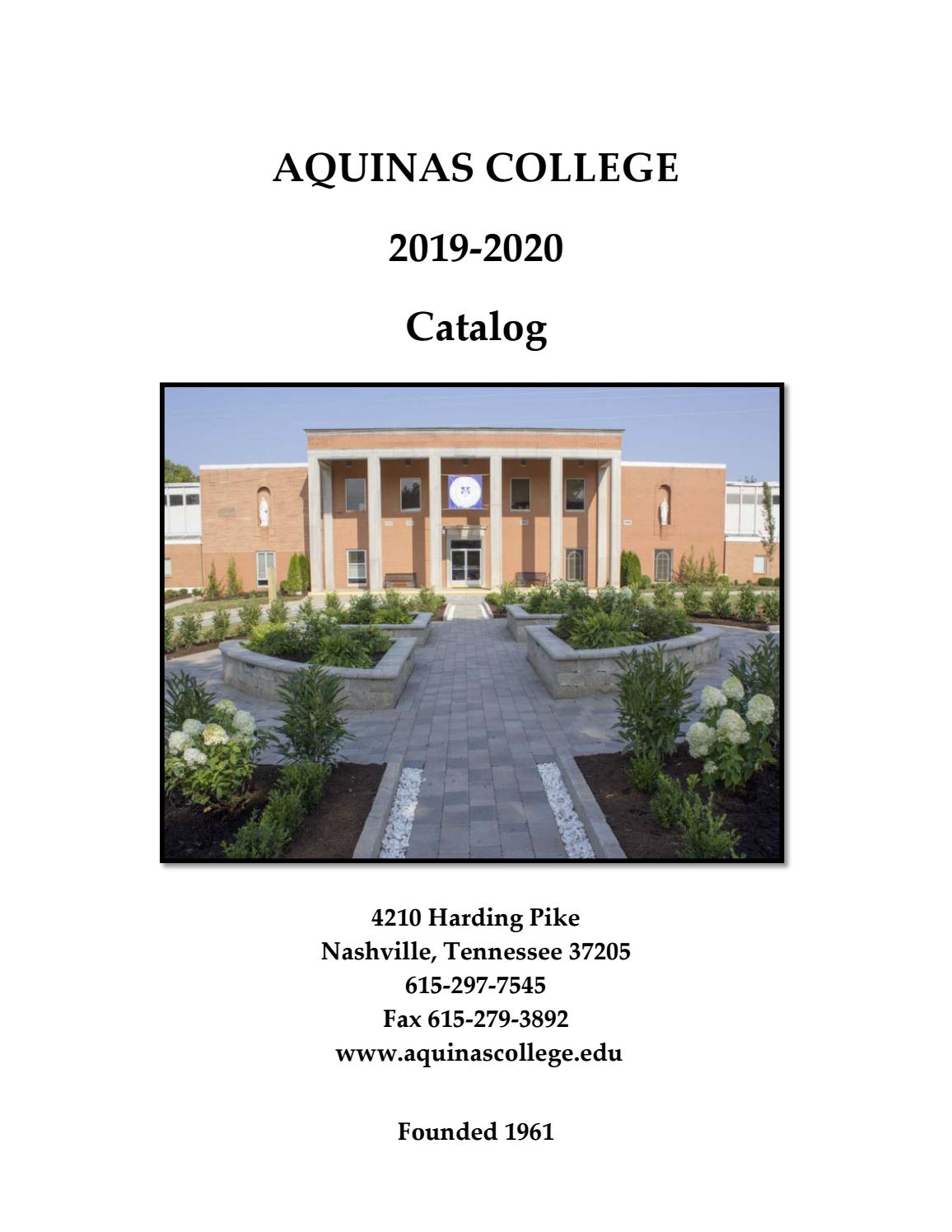 2019-2020 Aquinas College Catalog by Aquinas College - Issuu