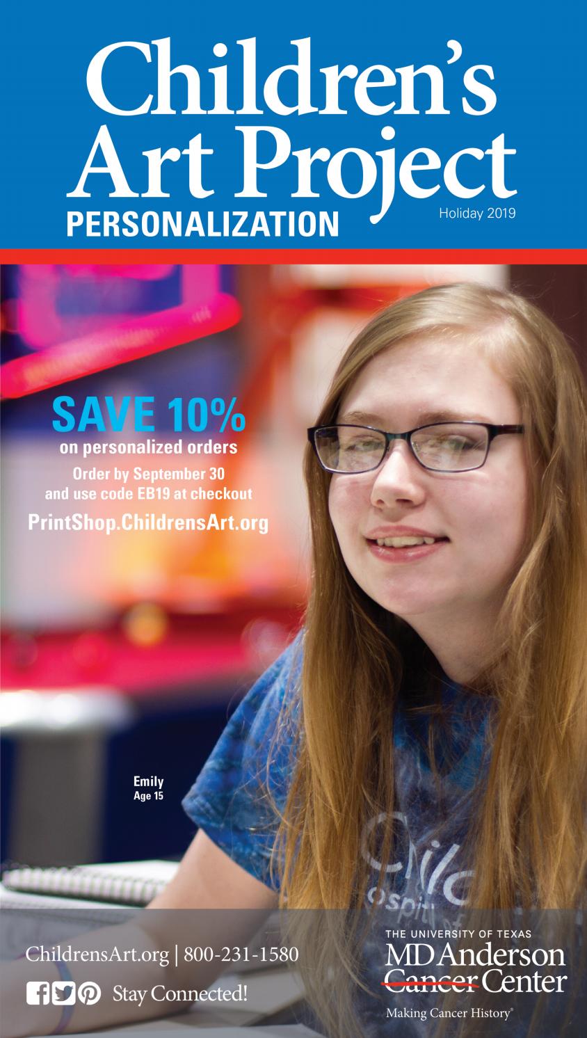 CAP_Catalog_Personalization_2019 by MD Anderson Children's Art Project