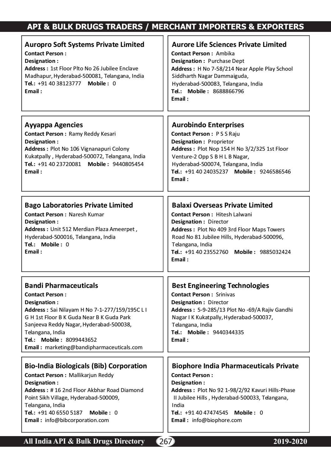 All India API & Bulk Drugs Directory 2019 - 20 by The Mazada Pharma ...