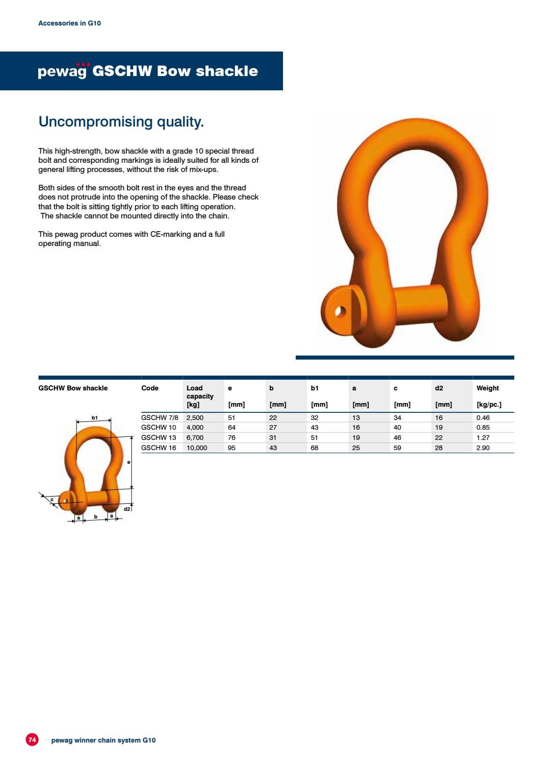 pewag winner Chain system in G10 catalog by pewag Issuu