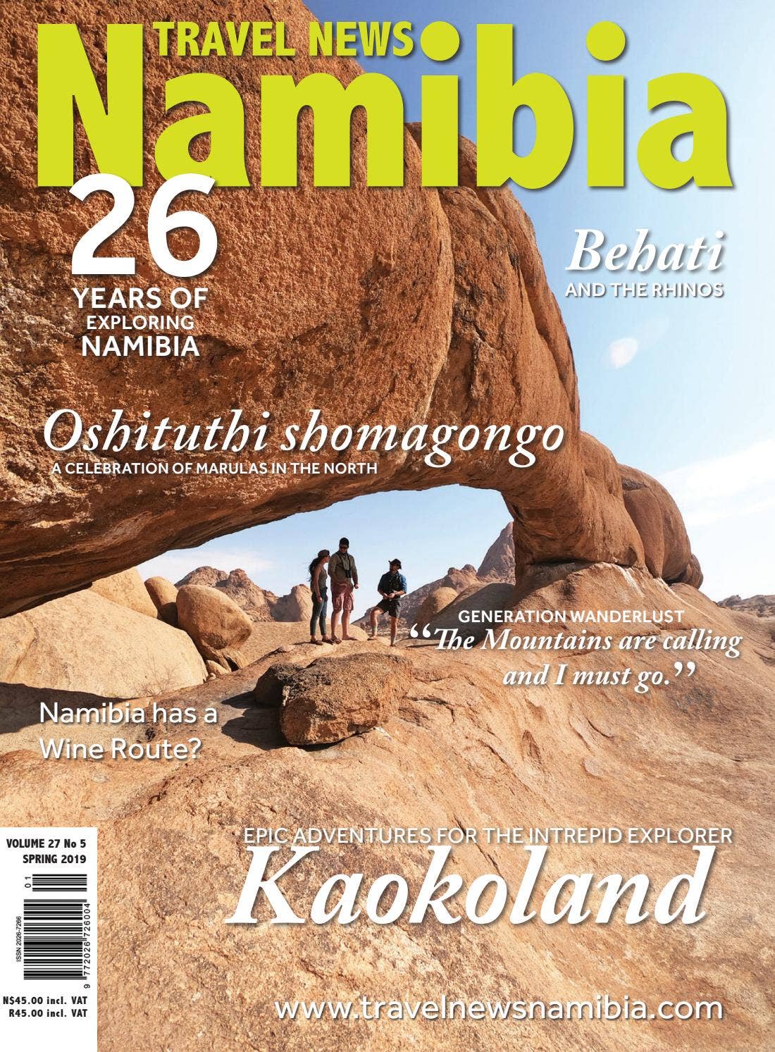 Travel News Namibia Spring 2019 by Venture Media - Issuu