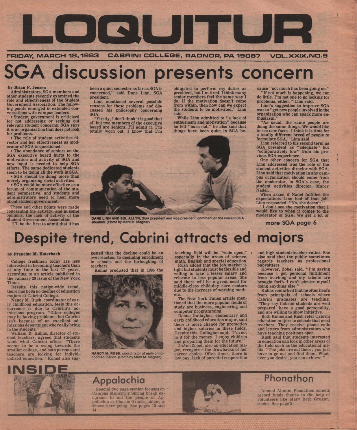 March 18, 1983 issue 09 Loquitur by Loquitur - Issuu