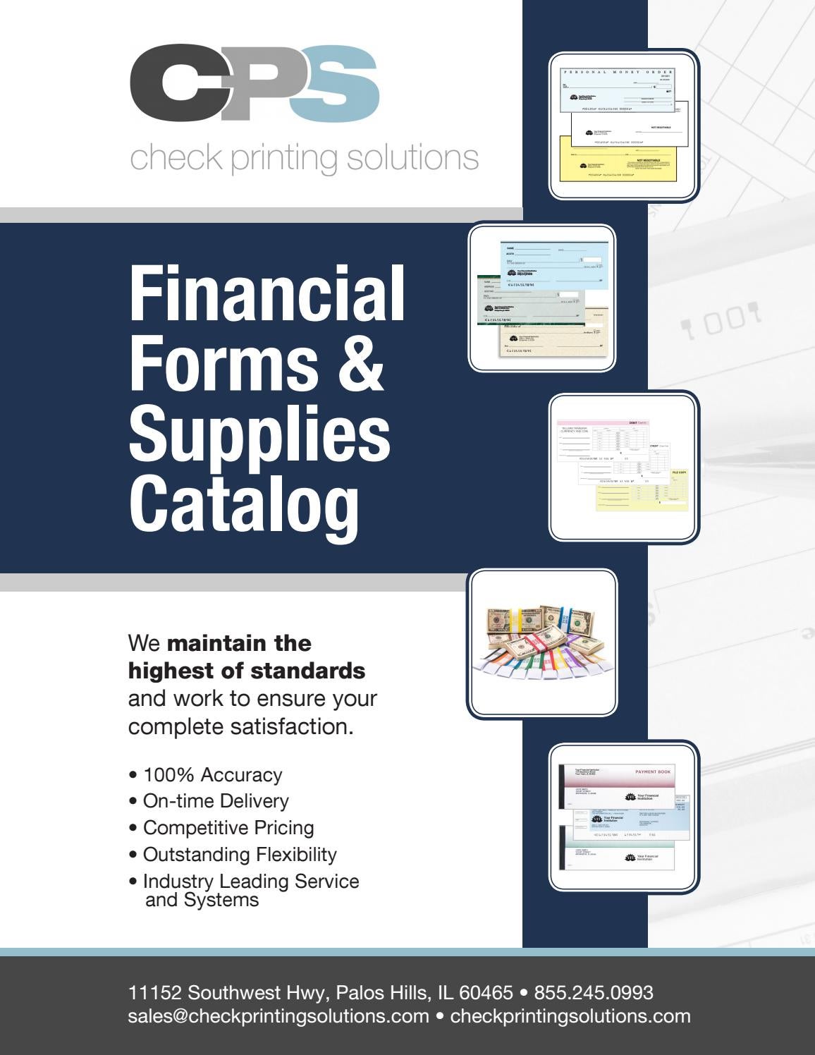 CPS Financial Forms and Supplies Catalog by Check Printing Solutions