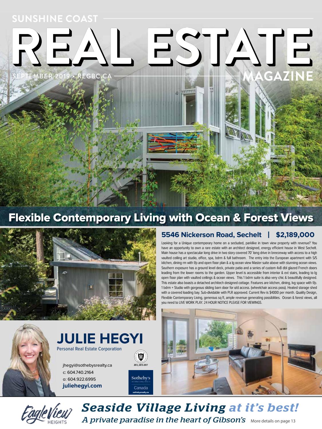 Sunshine Coast Real Estate Magazine September 2019 by British Columbia