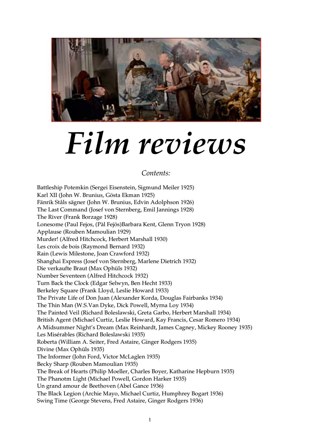 Film Reviews By Christian Lanciai Issuu - 