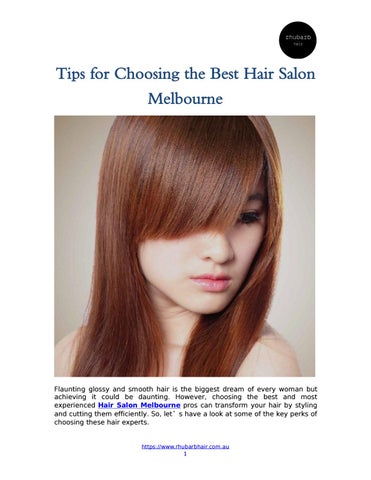 Best Hair Salon Melbourne Rhubarb Hair By Rhubarb Hair Issuu