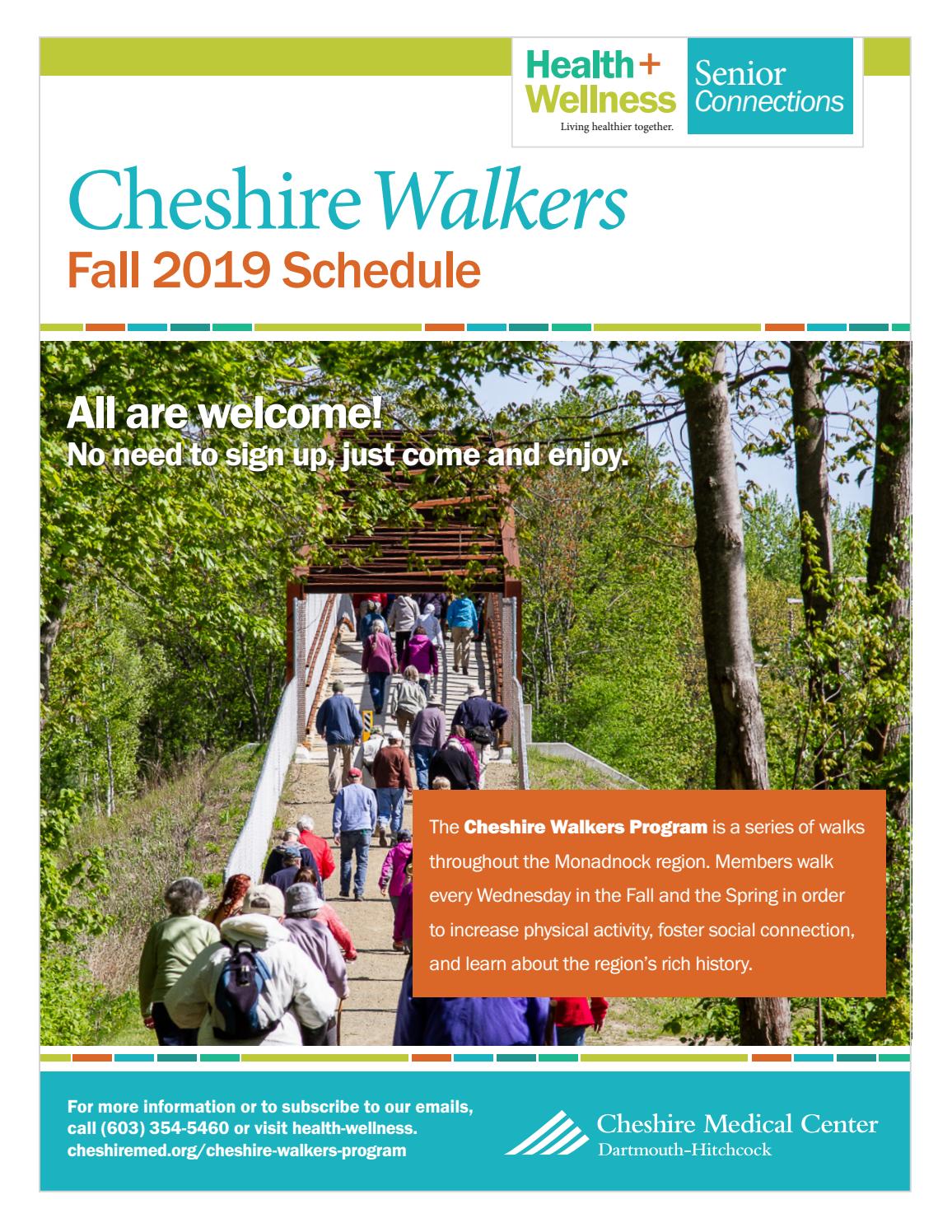 Cheshire Walkers Fall 2019 Program by Cheshire Medical Center Issuu