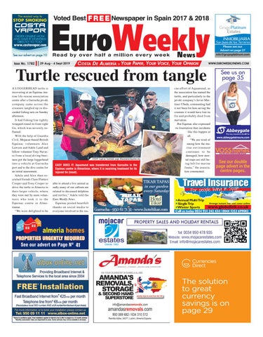 Euro Weekly News Costa De Almeria 29 August 4 September 2019 Euro Weekly News Costa De Almeria 29