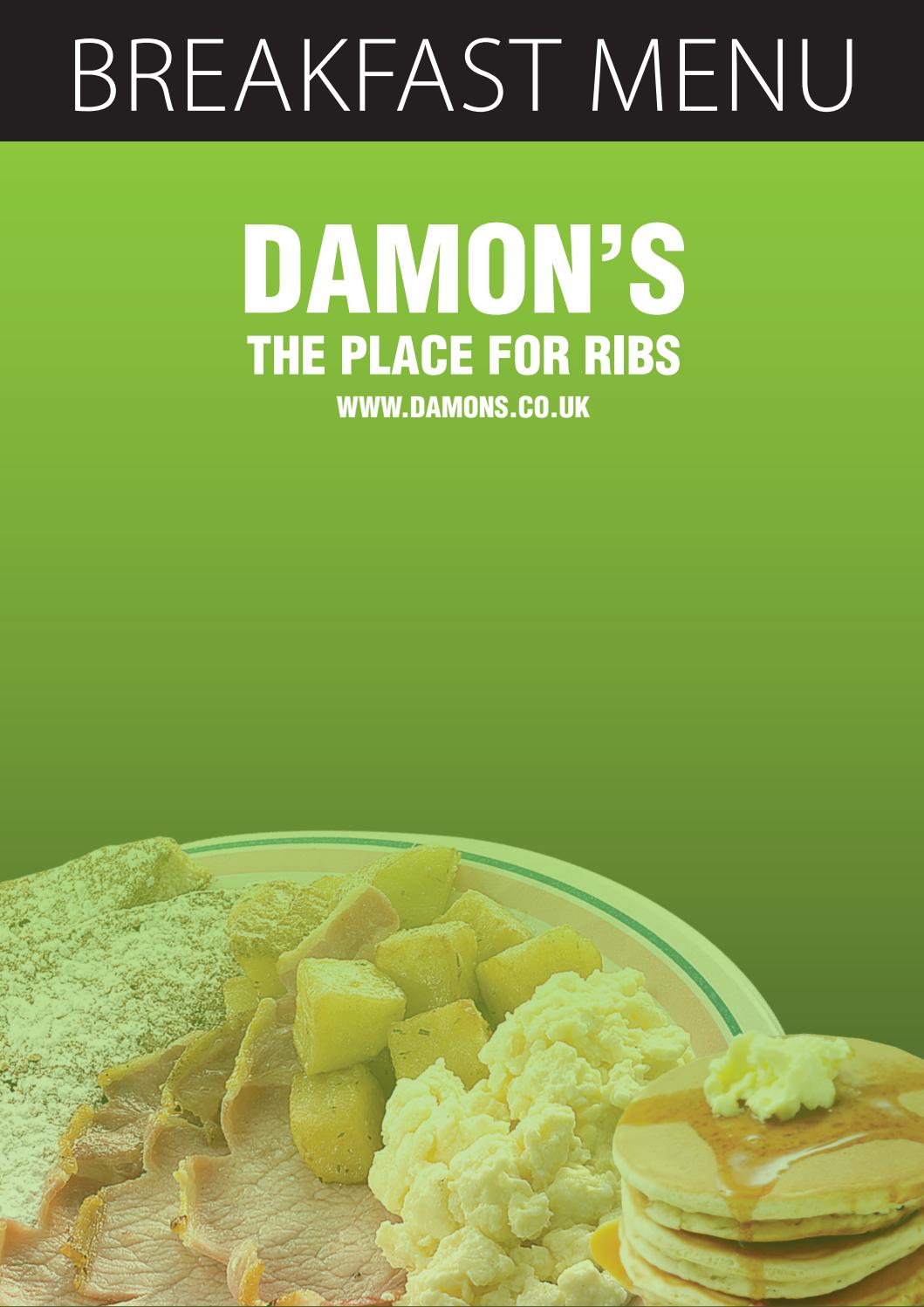 Damons Breakfast Menu (Lincoln) by PaulStafford Issuu
