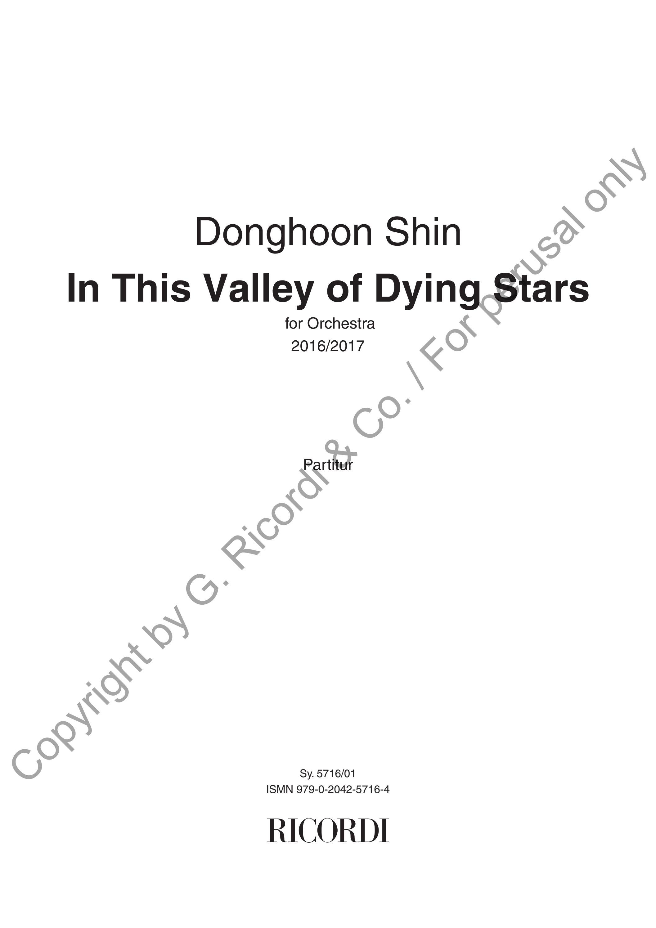 Sy 5716 Donghoon Shin In This Valley Of Dying Stars 16 17 By Ricordi Issuu