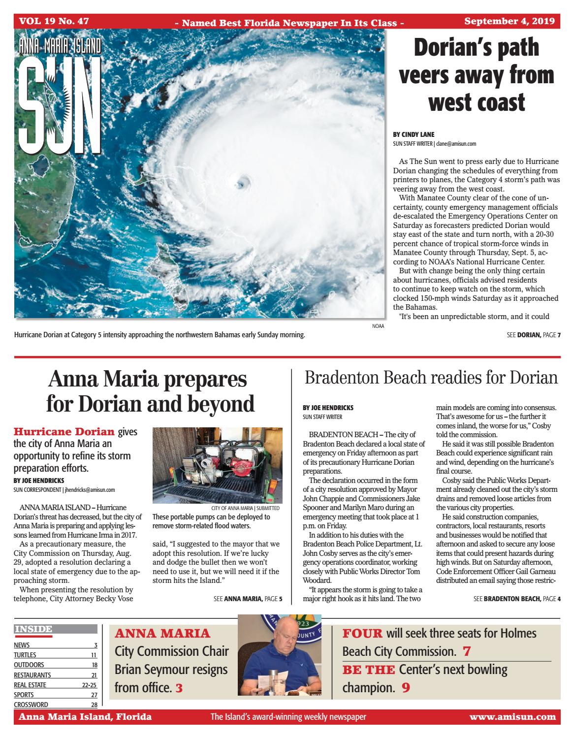 Anna Maria Island Sun September 4, 2019 by Anna Maria Island Sun - Issuu