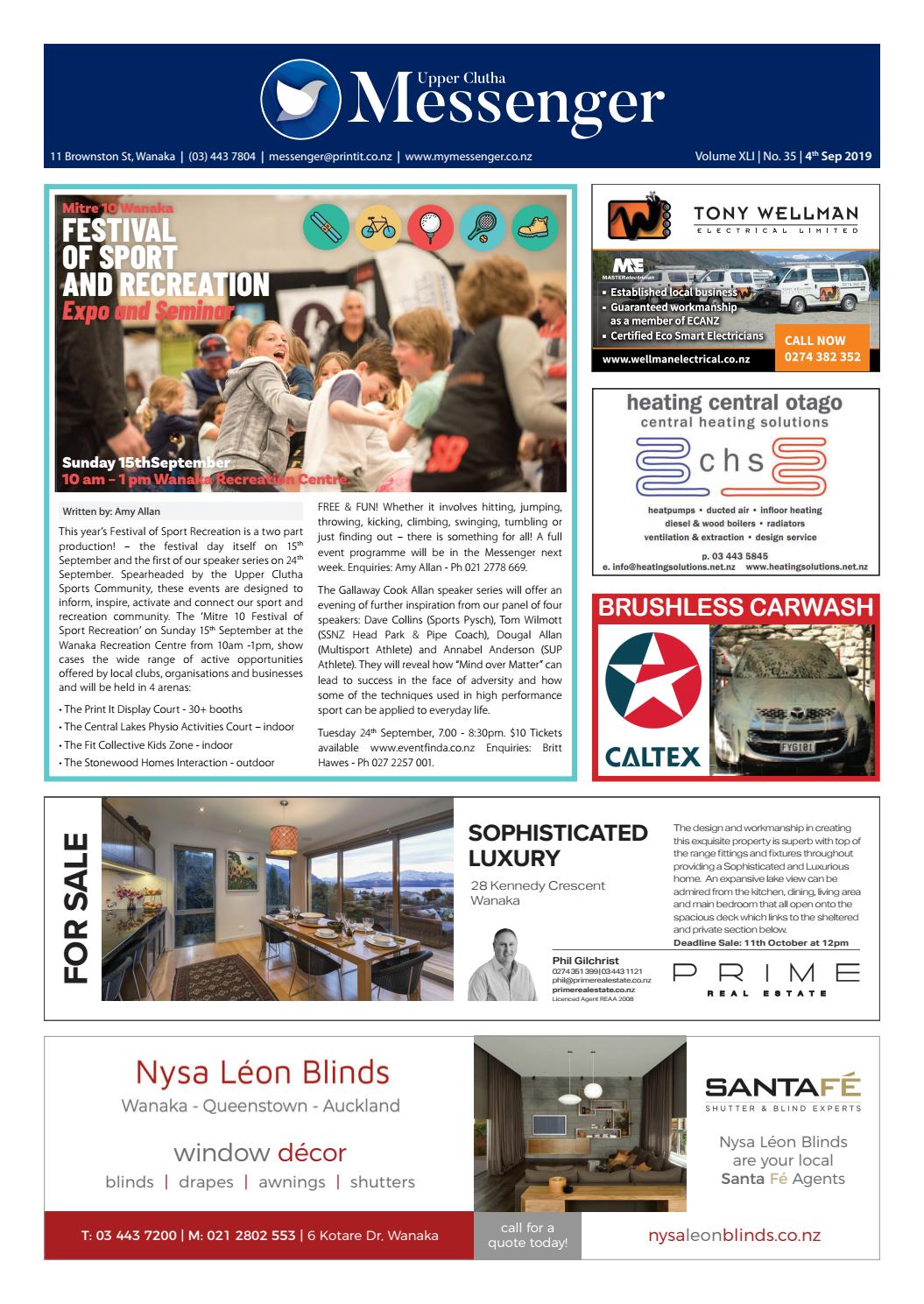 Upper Clutha Messenger 04 09 2019 By Upper Clutha Messenger Issuu