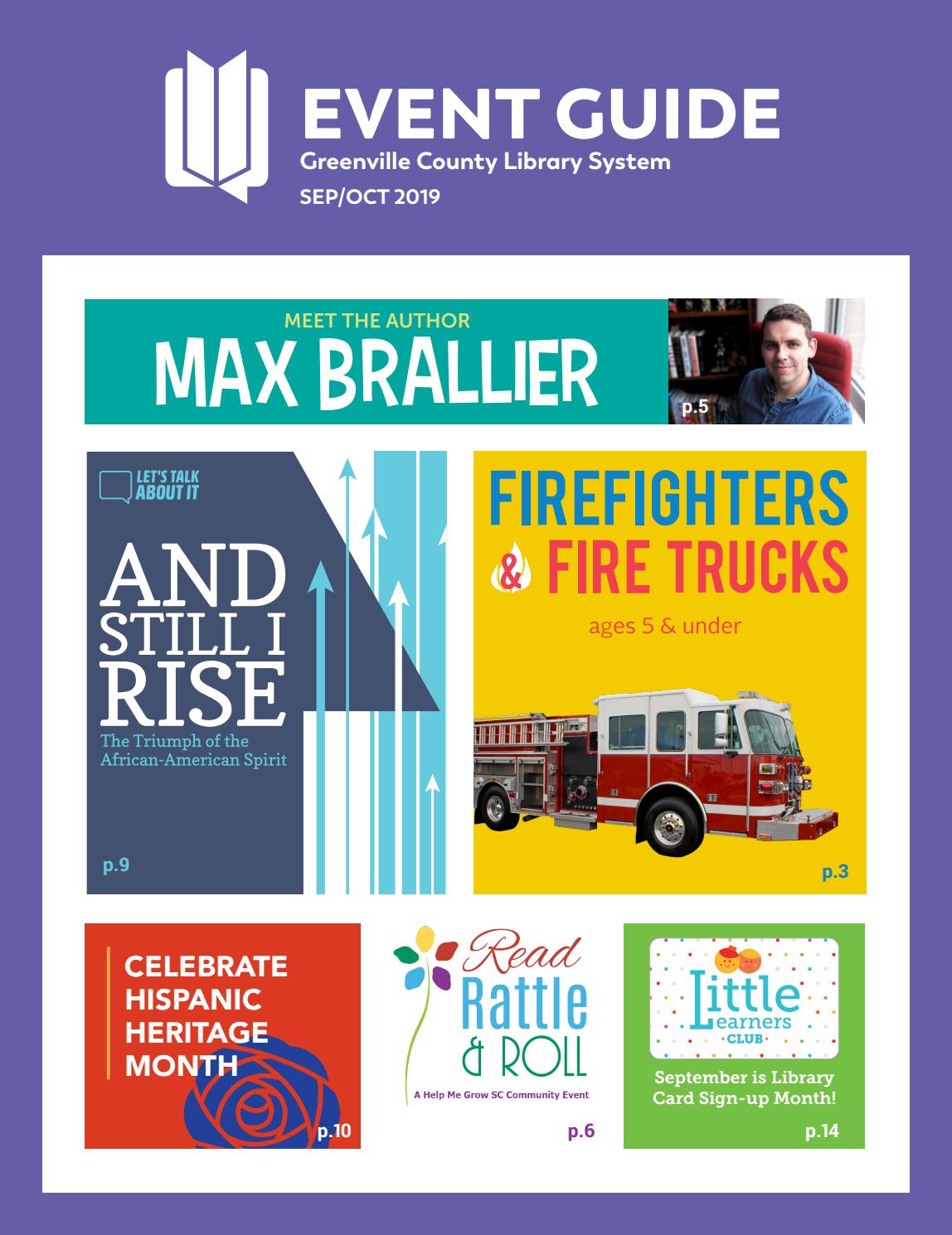 Sep/Oct 2019 Event Guide by Greenville County Library System Issuu