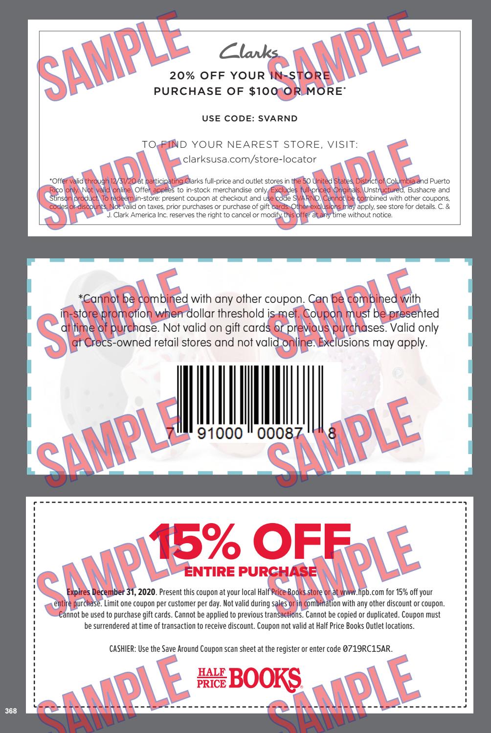 clarks 20 off coupon in store