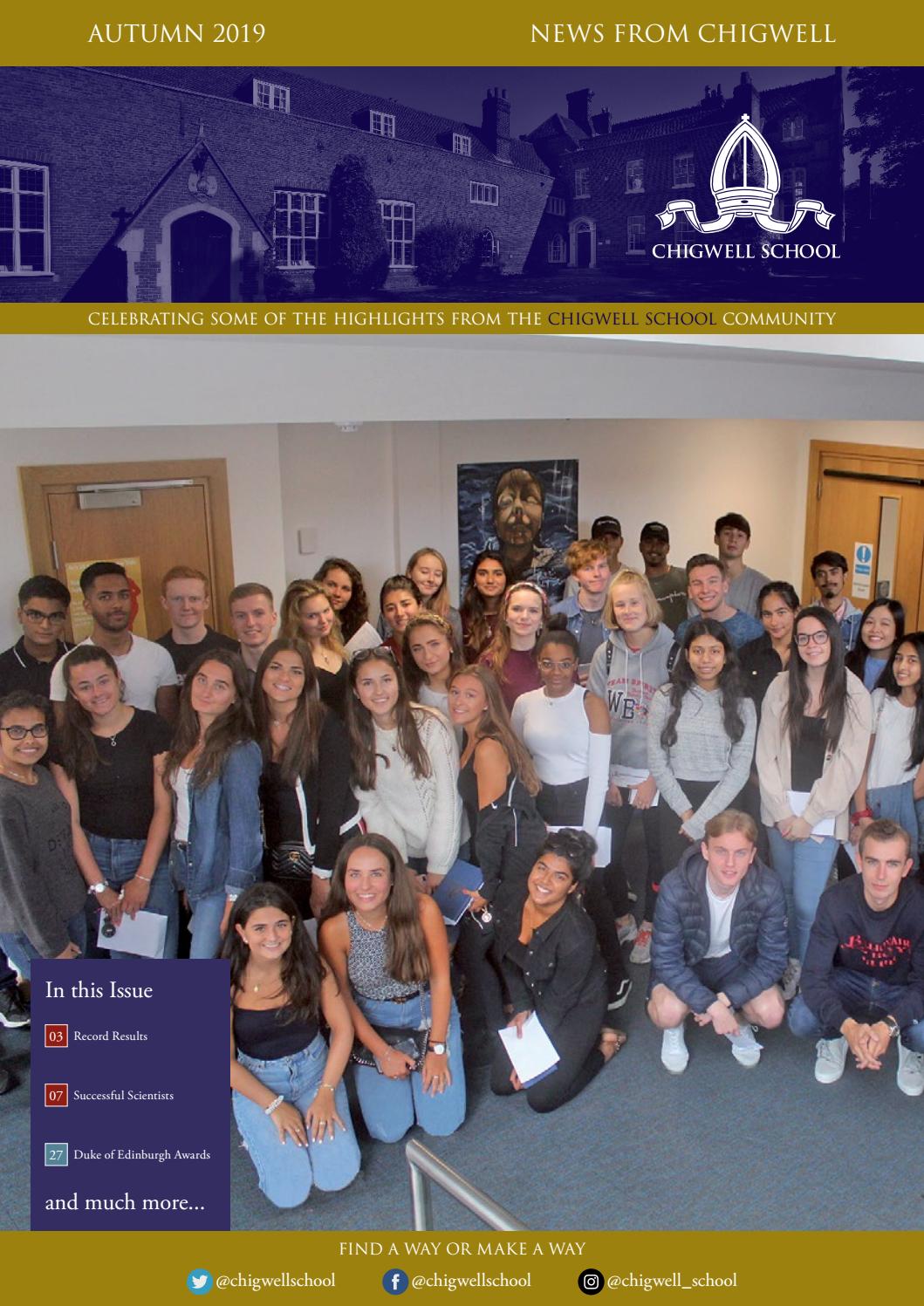 News from Chigwell Autumn 2019 by Chigwell School Issuu