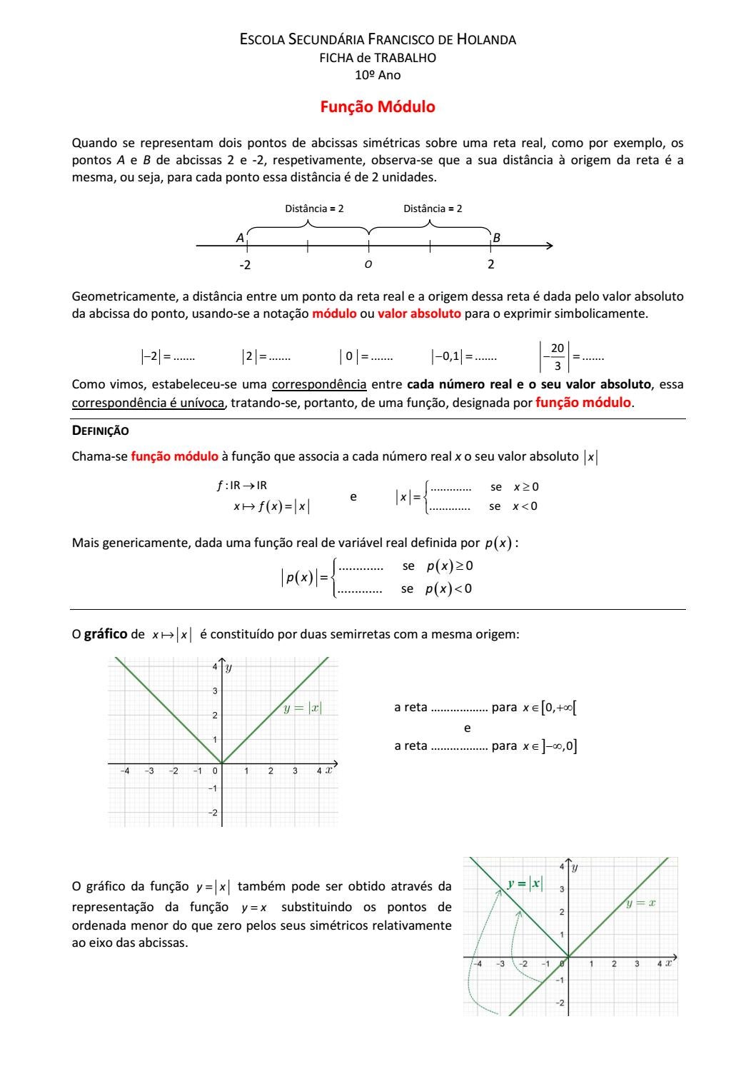 Função Módulo by Casa Ciências - Issuu
