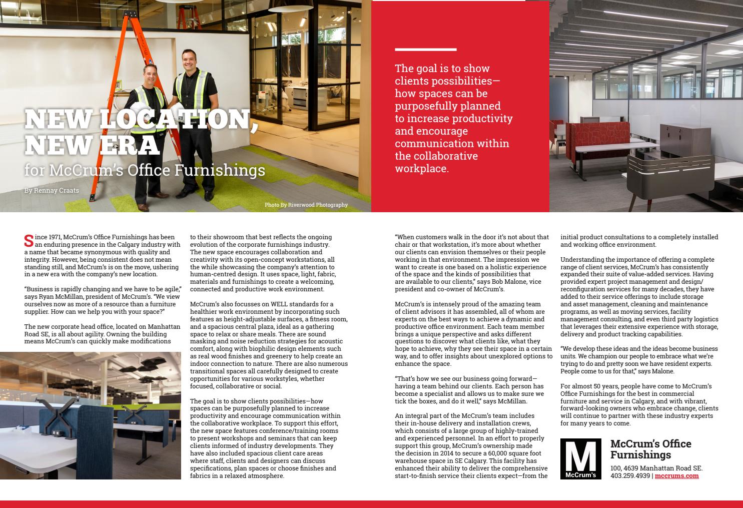 McCrum's office Furnishings by Business in Calgary Issuu