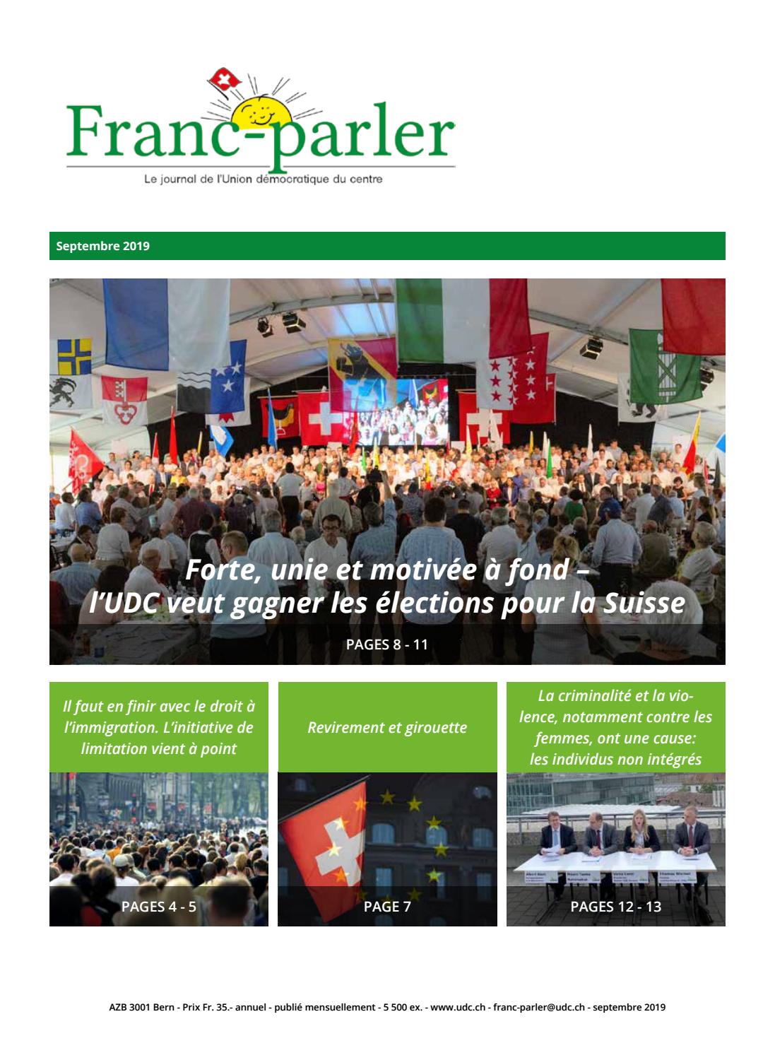Francparler septembre 2019 by SVP Schweiz Issuu
