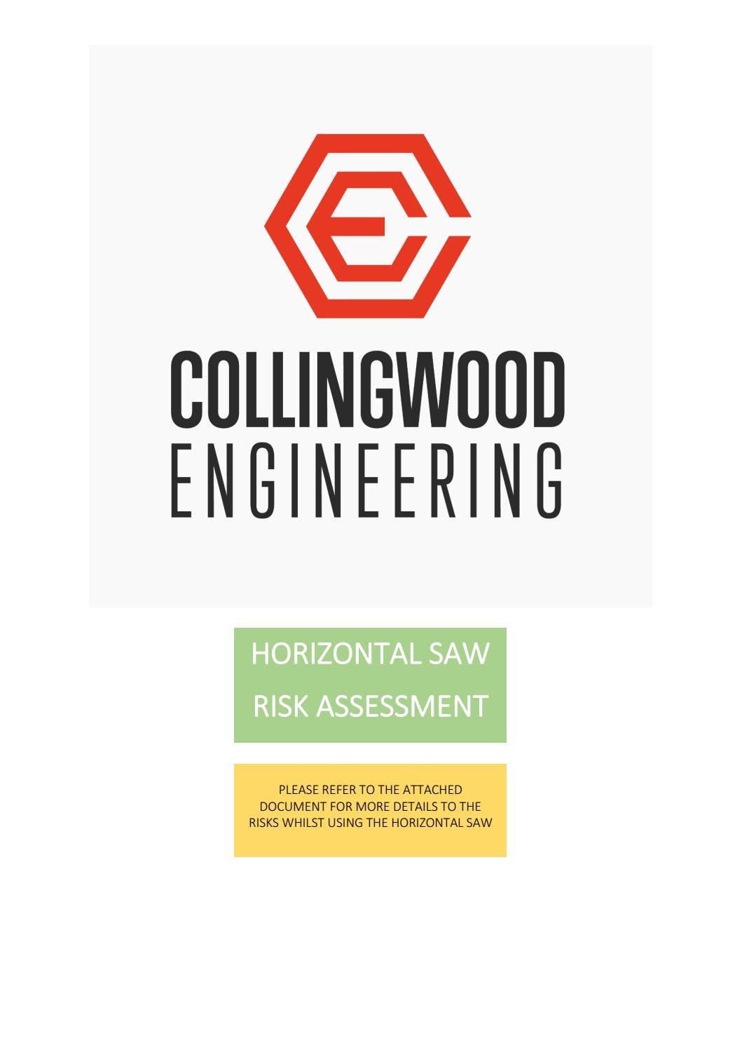Horizontal Saw Risk Assessment by trainload Issuu