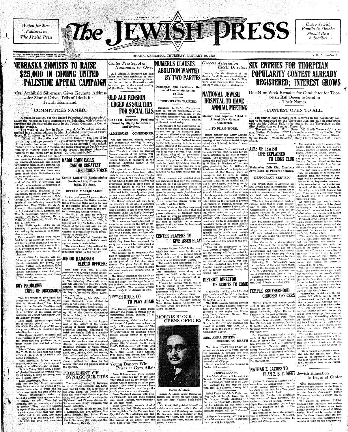 January 19, 1928 by Jewish Press Issuu
