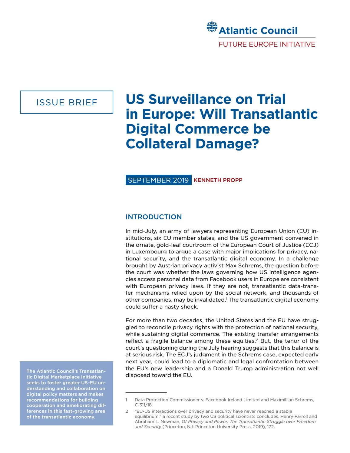 The Transatlantic Struggle over Freedom and Security Of Privacy and Power