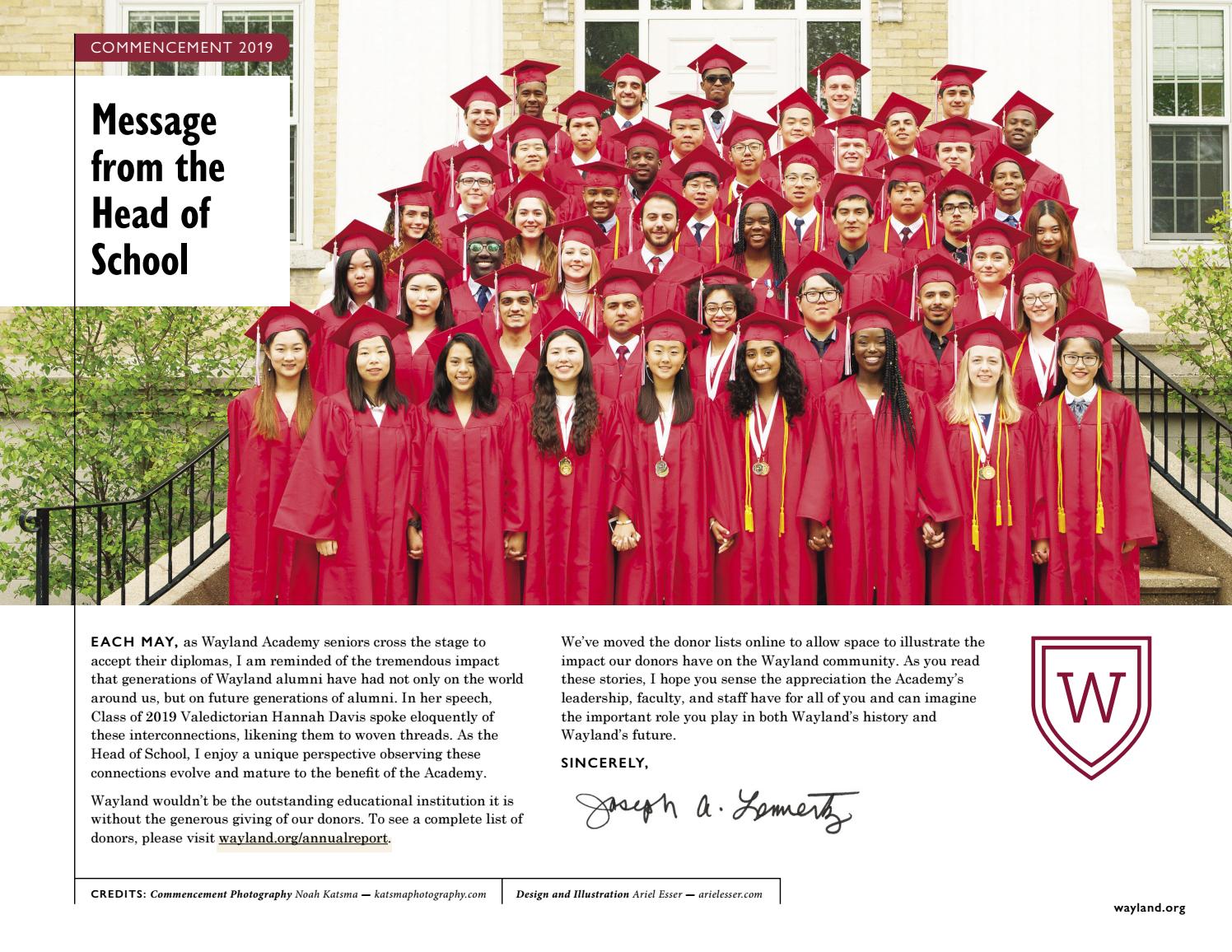 Wayland Academy Annual Report 201919 by Wayland Academy Issuu