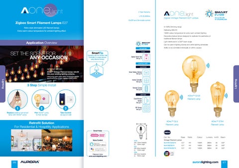 Aurora Lighting 灯饰目录 · AOne 智能 Zigbee 灯饰 2019 第 10 页