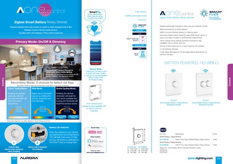 Aurora Lighting 灯饰目录 · AOne 智能 Zigbee 灯饰 2019 第 11 页