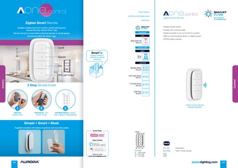 Aurora Lighting 灯饰目录 · AOne 智能 Zigbee 灯饰 2019 第 14 页