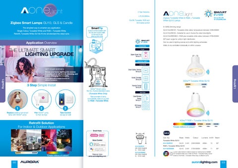 Aurora Lighting 灯饰目录 · AOne 智能 Zigbee 灯饰 2019 第 8 页